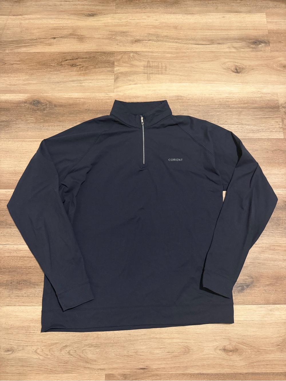 Holderness & Bourne Dry Luxe Performance 1/4 Zip Pullover Mens XL Blue Logo